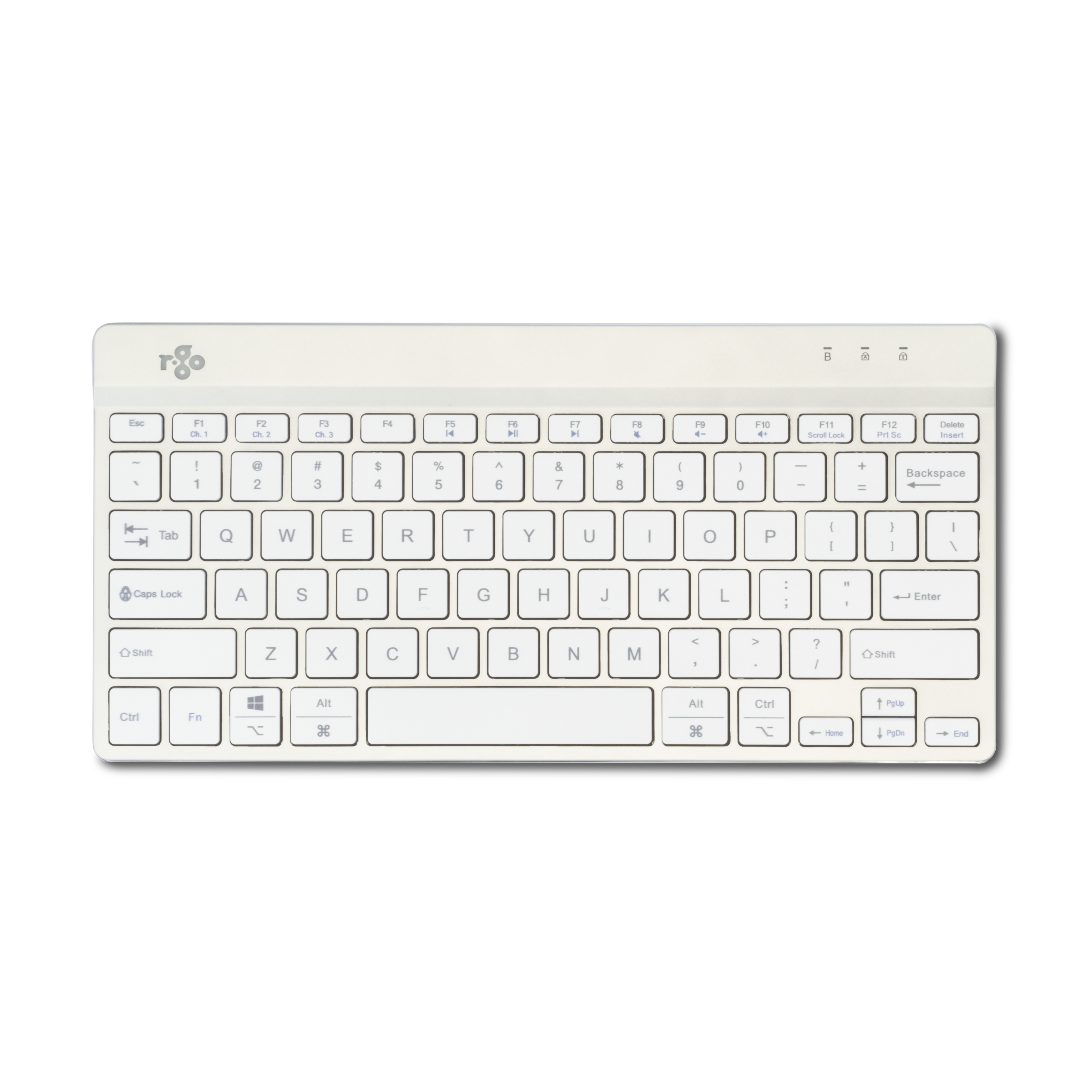 R-Go Compact Break QWERTY (US) - White - Bluetooth Wireless