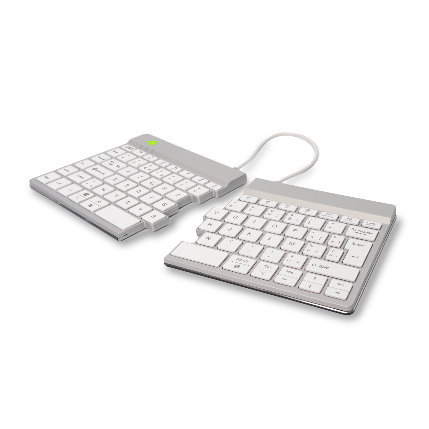 R-Go Split Break AZERTY (BE) - Blanc - Bluetooth sans fil