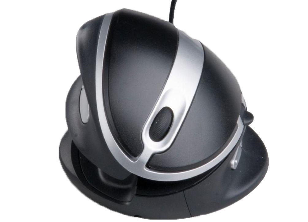 Ergonomic mouse | OysterMouse | Black | Silver | Wired | Right- and left-handed