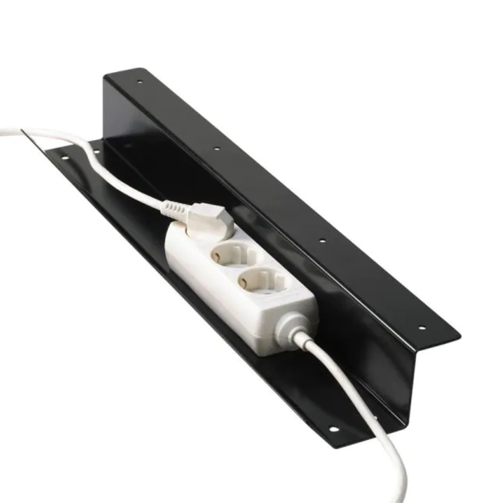 Horizontale Kabelgeleiding 70cm Zwart met verlengsnoer