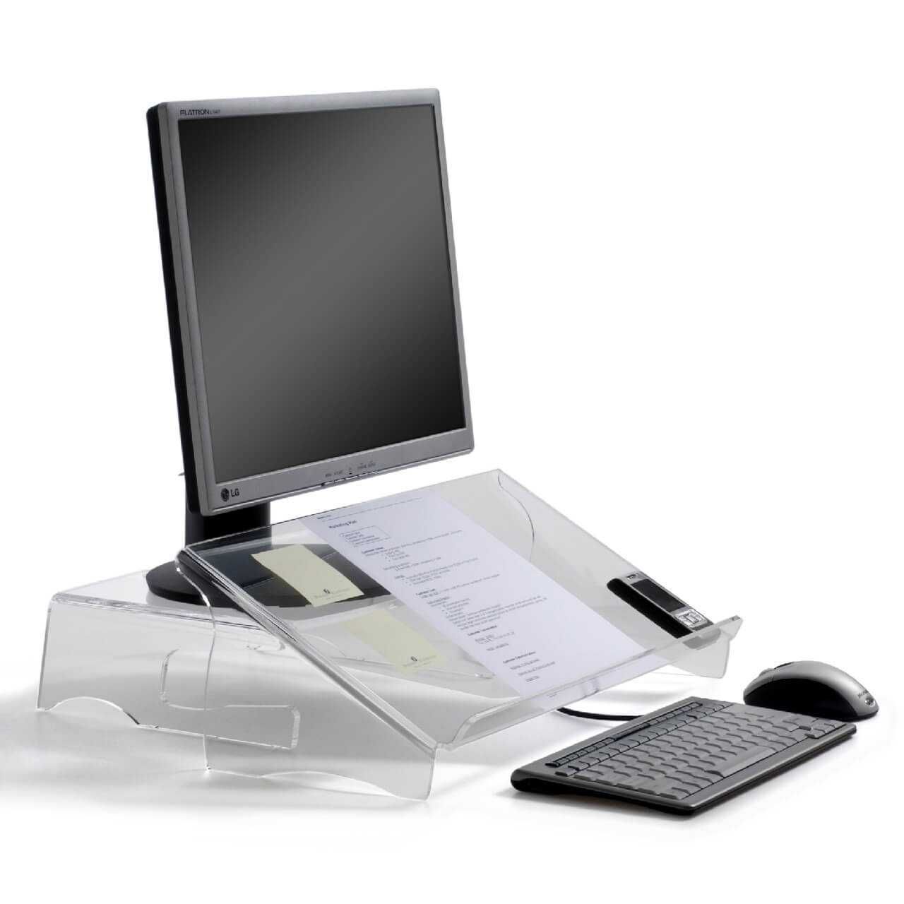 BakkerElkhuizen Q-doc 500 documenthouder met monitor, toetsenbord en muis