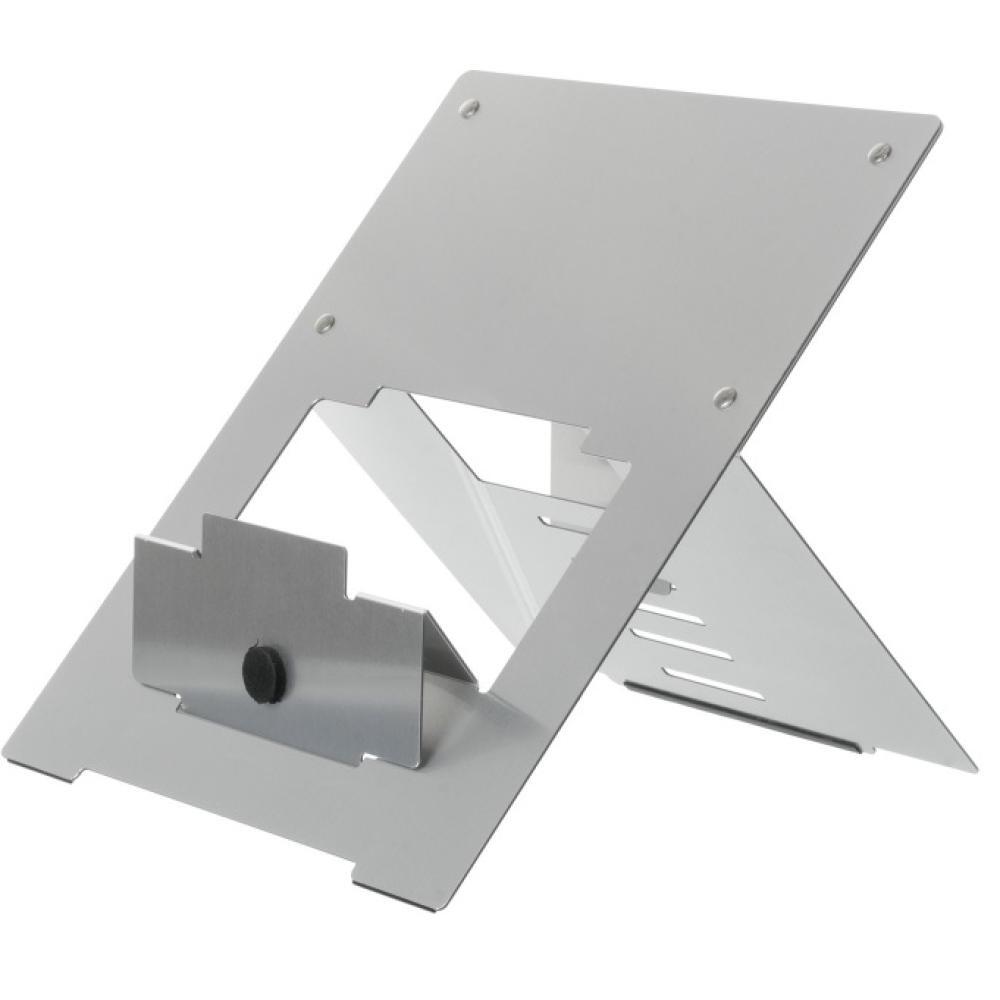 Voorkant R-Go Riser laptopstandaard zilver