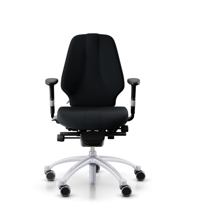 RH Logic 300 Ergonomisch verstelbare Bureaustoel Zwart met Zilver Frame