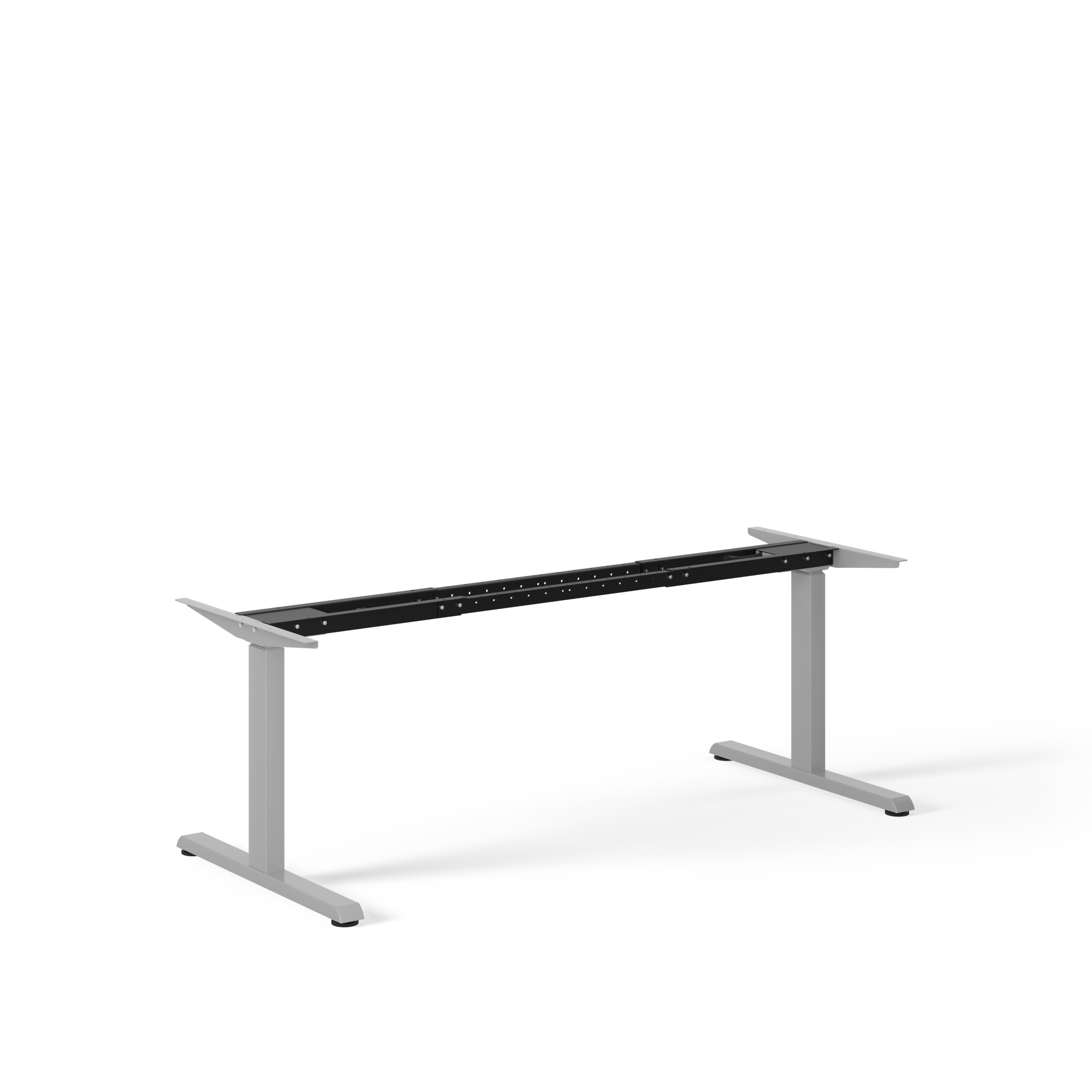 STEELFORCE 1050 Elektrisch  zit sta Bureau Onderstel Zilver vooraanzicht