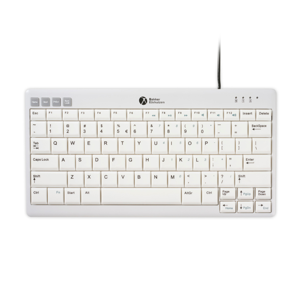 Ultraboard 950 bedraad mini toetsenbord US zilver bovenaanzicht