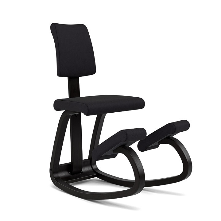 Variér Variable Balans PLUS Ergonomische Kniestoel met Rugleuning Zwart