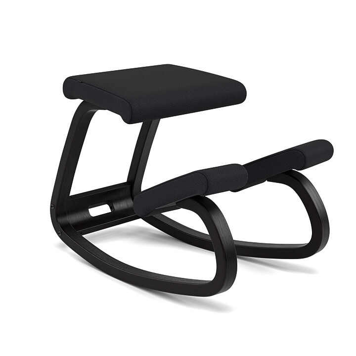 Zijaanzicht Variér Variable kniestoel zwart