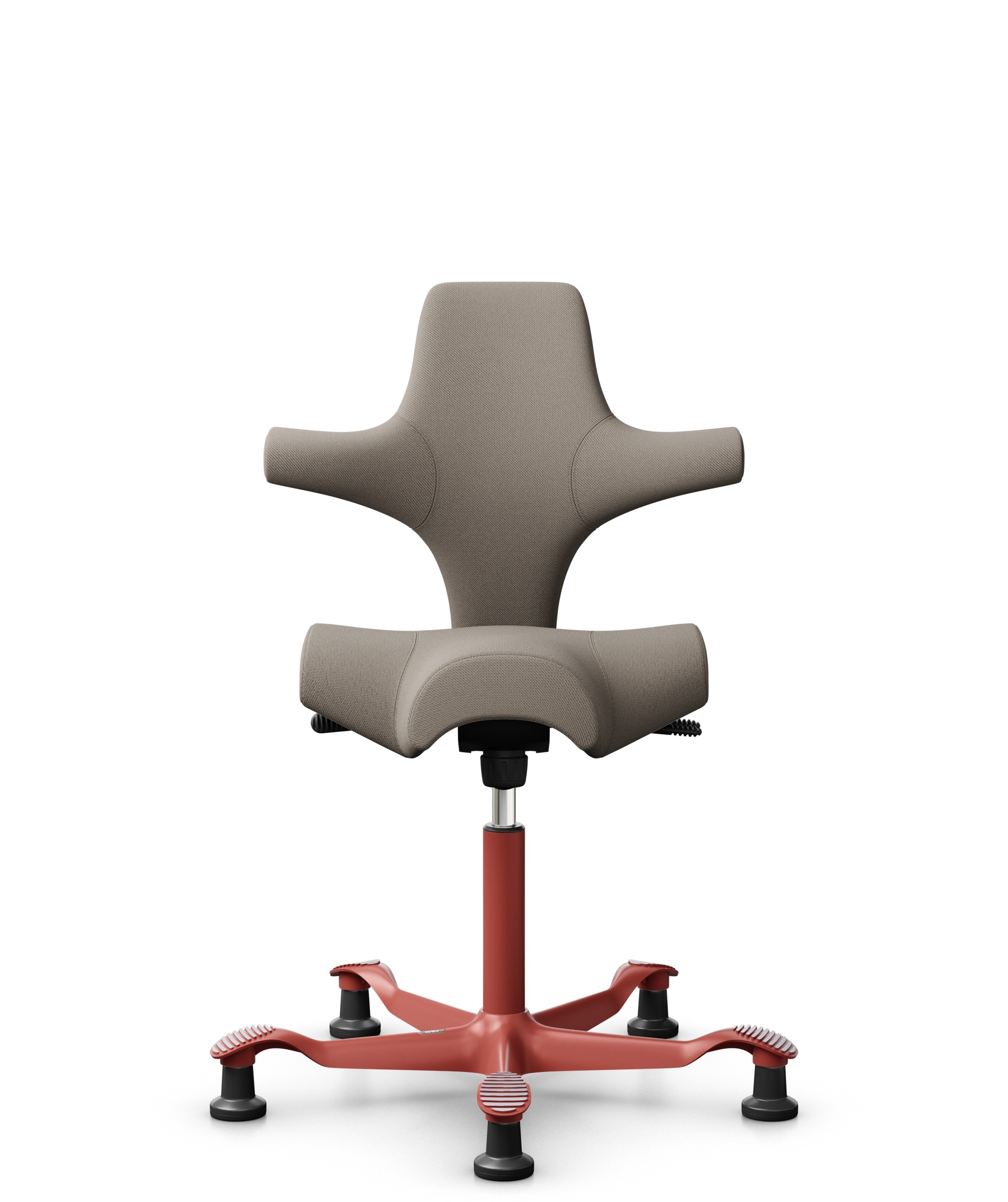 HÅG Capisco 8106 - Select (Gabriel) - Wol / Polyamide - SC60129 - Beige - Framekleur - Blush Rose - Gasveer - 150 mm (Zithoogte 40-55cm) - Vloercontact - Glijdoppen - Voetenring - Nee, geen voetenring - Voetster - Nee, voetster in framekleur - 1