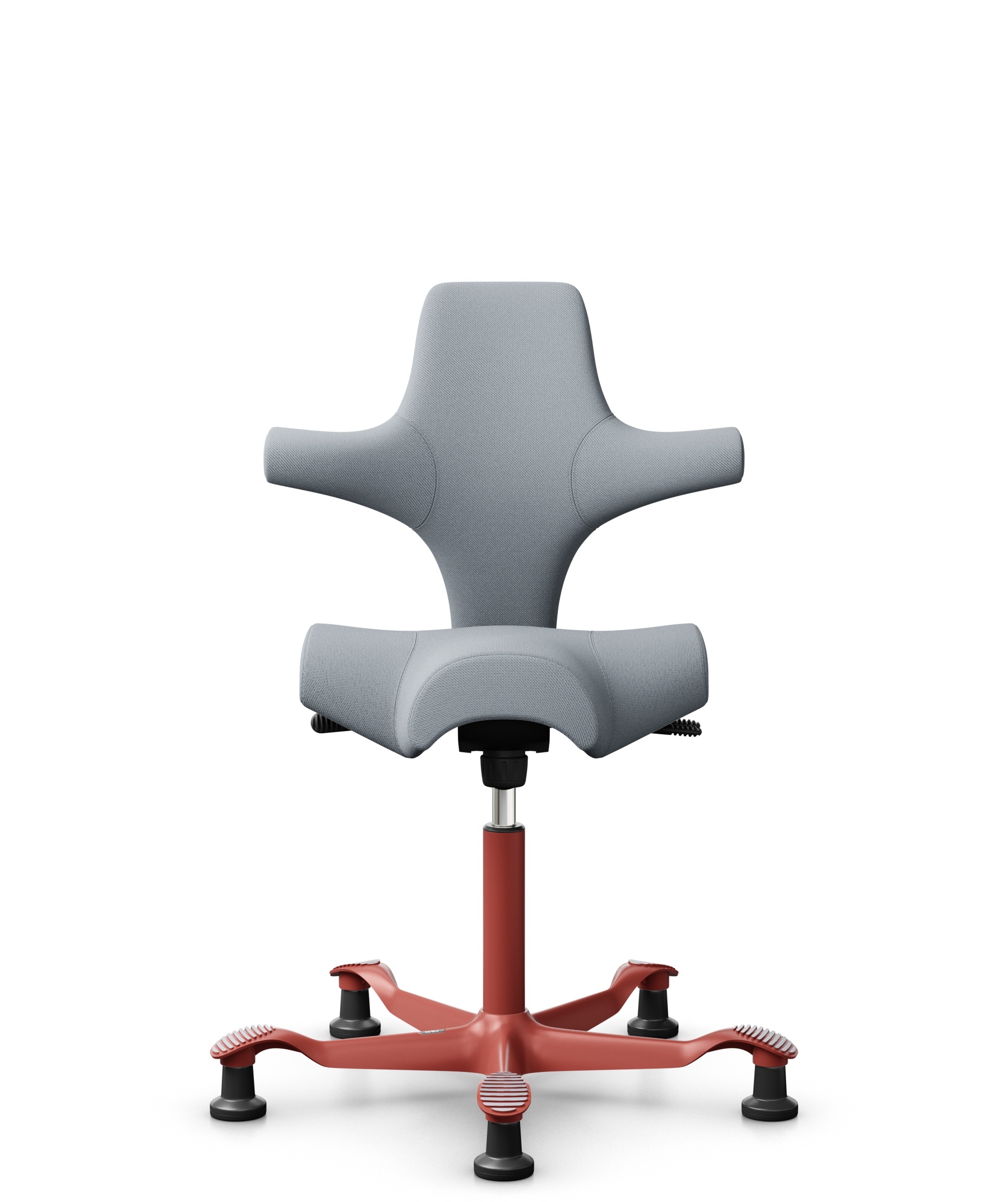 HÅG Capisco 8106 - Select (Gabriel) - Wol / Polyamide - SC60139 - Light grey - Framekleur - Zwart - Gasveer - 200 mm (Zithoogte 46-64cm) - Vloercontact - Glijdoppen - Voetenring - Nee, geen voetenring - Voetster - Nee, voetster in framekleur - 1
