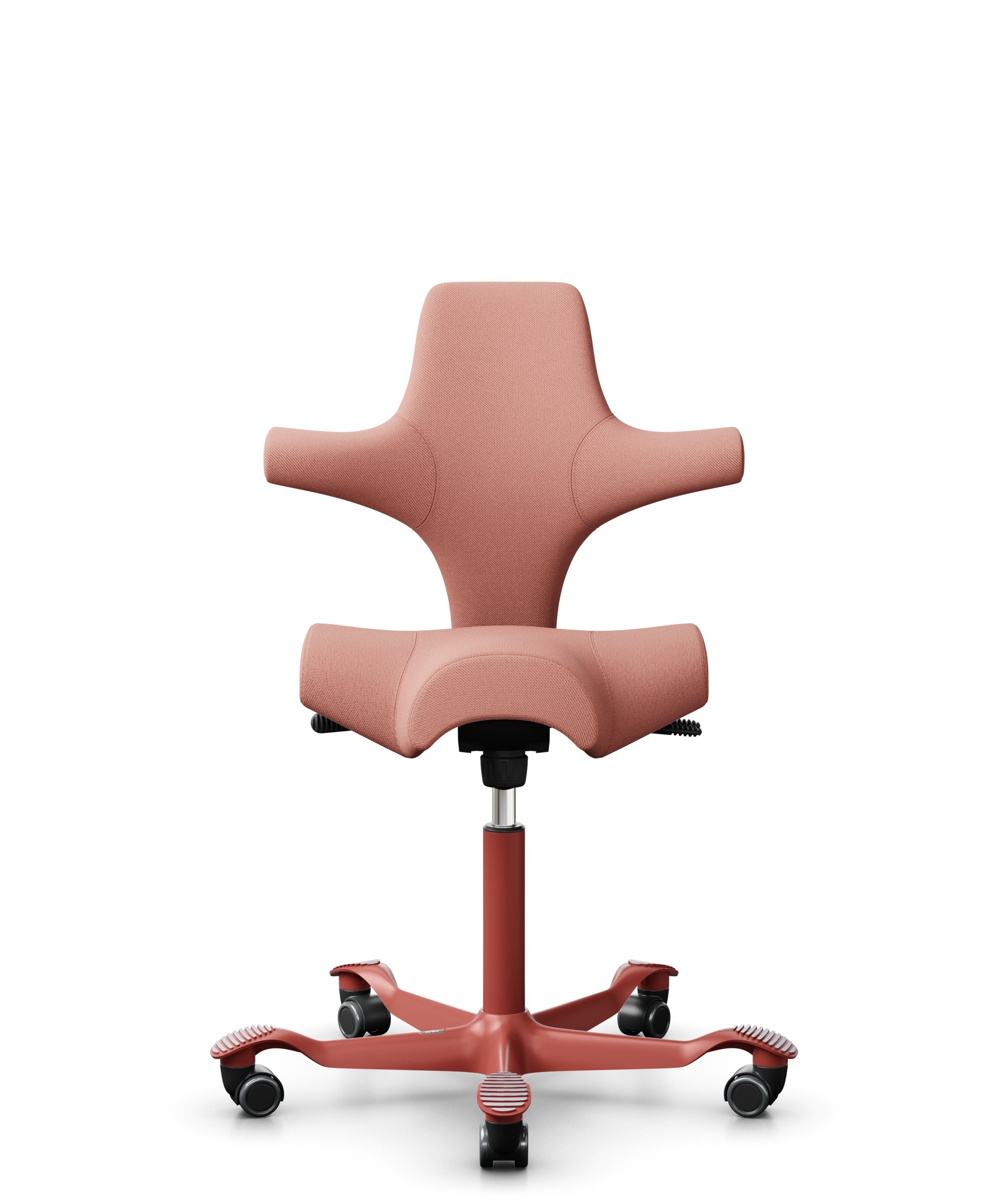 HÅG Capisco 8106 - Select (Gabriel) - Wol / Polyamide - SC64213 - Light blush - Framekleur - Blush Rose - Gasveer - 150 mm (Zithoogte 40-55cm) - Vloercontact - Zachte wielen t.b.v. harde vloeren - Voetenring - Nee, geen voetenring - Voetster - Nee, voe... - 1