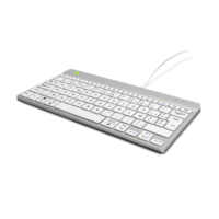 R-Go Compact Break AZERTY (BE) - Wit - Bedraad