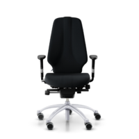 RH Logic 400 Ergonomischer Bürostuhl – Schwarz mit silbernem Gestell