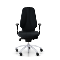 RH Logic 400 Ergonomischer Bürostuhl XL – Schwarz mit silbernem Gestell