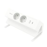 Filex Power Desk Up 2.0 - 2x 230V met USB A+C - Wit