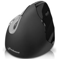 Vertical mouse | Evoluent 4 | Black | Silver | Bluetooth | Suitable for Mac | Right-handed