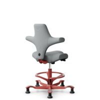 HÅG Capisco 8106 - Select (Gabriel) - Wool / Polyamide - SC60131 - Light ash grey - Blush Rose - 200 mm (seat height 46-64cm) - Glides