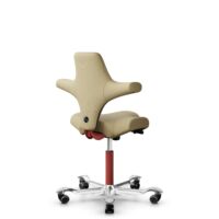 HÅG Capisco 8106 - Select (Gabriel) - Wool / Polyamide - SC62097 - Light ochre - Blush Rose - 200 mm (seat height 46-64cm) - Soft castors for hard floors