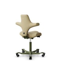 HÅG Capisco 8106 - Select (Gabriel) - Wol / Polyamide - SC62097 - Light ochre - Framekleur - Moss Grey - Gasveer - 265 mm (Zithoogte 53-79cm) - Vloercontact - Zachte wielen t.b.v. harde vloeren - Voetenring - Nee, geen voetenring - Voetster - Nee, voet...