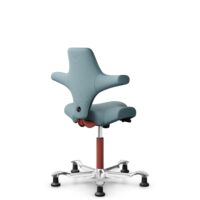 HÅG Capisco 8106 - Select (Gabriel) - Laine / Polyamide - SC67098 - Glacier blue - Blush Rose - 200 mm (hauteur d’assise 46–64 cm) - Patins