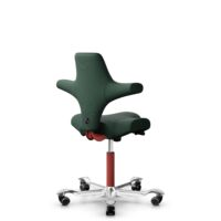 HÅG Capisco 8106 - Select (Gabriel) - Wolle / Polyamid - SC68209 - Dark green - Blush Rose - 200 mm (Sitzhöhe 46-64cm) - Harte Rollen für weiche Böden