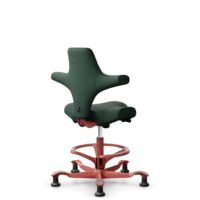 HÅG Capisco 8106 - Select (Gabriel) - Laine / Polyamide - SC68209 - Dark green - Blush Rose - 200 mm (hauteur d’assise 46–64 cm) - Patins