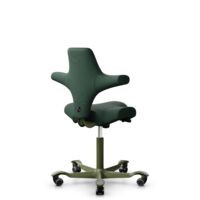HÅG Capisco 8106 - Select (Gabriel) - Laine / Polyamide - SC68209 - Dark green - Moss Grey - 150 mm (hauteur d’assise 40–55 cm) - Roues dures pour sols souples