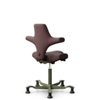 HÅG Capisco 8106 - Select (Gabriel) - Wol / Polyamide - SC61186 - Chestnut - Moss Grey - 265 mm (Zithoogte 53-79cm) - Glijdoppen