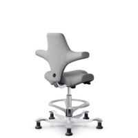 HÅG Capisco 8106 - Capture (Gabriel) - Wool / Polyamide - CPT4102 - Light grey - Silver - 265 mm (seat height 53-79cm) - Glides