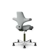HÅG Capisco 8106 - Capture (Gabriel) - Laine / Polyamide - CPT4102 - Light grey - Moss Grey - 150 mm (hauteur d’assise 40–55 cm) - Patins