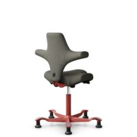 HÅG Capisco 8106 - Capture (Gabriel) - Laine / Polyamide - CPT4401 - Warm grey - Blush Rose - 265 mm (hauteur d’assise 53–79 cm) - Patins