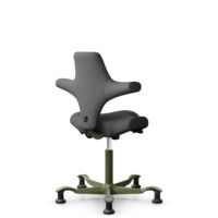 HÅG Capisco 8106 - Capture (Gabriel) - Wool / Polyamide - CPT4601 - Dark grey - Moss Grey - 150mm (seat height 40–55cm) - Glides