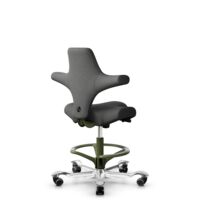 HÅG Capisco 8106 - Capture (Gabriel) - Wool / Polyamide - CPT4601 - Dark grey - Moss Grey - 265 mm (seat height 53-79cm) - Hard castors for soft floors