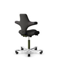 HÅG Capisco 8106 - Capture (Gabriel) - Laine / Polyamide - CPT5501 - Charcoal - Moss Grey - 200 mm (hauteur d’assise 46–64 cm) - Roues souples pour sols durs