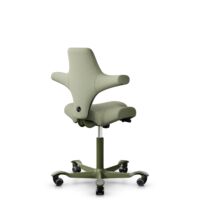 HÅG Capisco 8106 - Capture (Gabriel) - Wool / Polyamide - CPT5101 - Green-grey - Moss Grey - 150mm (seat height 40–55cm) - Hard castors for soft floors