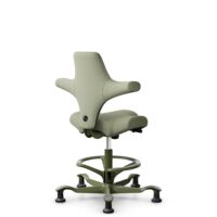 HÅG Capisco 8106 - Capture (Gabriel) - Laine / Polyamide - CPT5101 - Green-grey - Moss Grey - 265 mm (hauteur d’assise 53–79 cm) - Patins