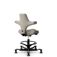 HÅG Capisco 8106 - Capture (Gabriel) - Wol / Polyamide - CPT5103 - Light beige - Zwart - 265 mm (Zithoogte 53-79cm) - Glijdoppen