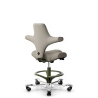 HÅG Capisco 8106 - Capture (Gabriel) - Wool / Polyamide - CPT5103 - Light beige - Moss Grey - 265 mm (seat height 53-79cm) - Soft castors for hard floors