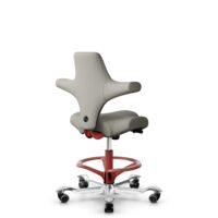 HÅG Capisco 8106 - Steelcut Trio 3 (Kvadrat) - Wool / Polyamide - STT253 - Beige-grey - Blush Rose - 200 mm (seat height 46-64cm) - Hard castors for soft floors