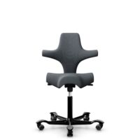 HÅG Capisco 8106 - Select (Gabriel) - Lana / Poliamida - SC60003 - Grey - Black - 200 mm (seat height 46-64cm) - Hard castors for soft floors