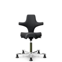 HÅG Capisco 8106 - Select (Gabriel) - Wol / Polyamide - SC60051 - Charcoal - Moss Grey - 150mm - Glijdoppen
