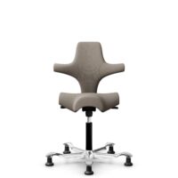 HÅG Capisco 8106 - Select (Gabriel) - Wol / Polyamide - SC60129 - Beige - Zwart - 150mm - Glijdoppen