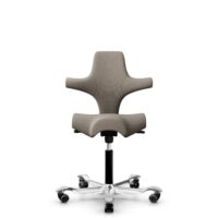 HÅG Capisco 8106 - Select (Gabriel) - Wool / Polyamide - SC60129 - Beige - Black - 265 mm (seat height 53-79cm) - Soft castors for hard floors