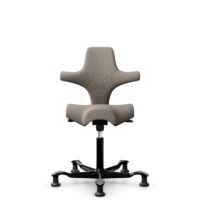 HÅG Capisco 8106 - Select (Gabriel) - Laine / Polyamide - SC60129 - Beige - Noir - 265 mm (hauteur d’assise 53–79 cm) - Patins