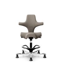 HÅG Capisco 8106 - Select (Gabriel) - Laine / Polyamide - SC60129 - Beige - Noir - 265 mm (hauteur d’assise 53–79 cm) - Patins