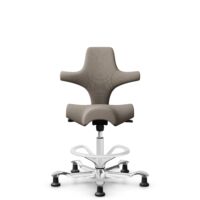 HÅG Capisco 8106 - Select (Gabriel) - Wool / Polyamide - SC60129 - Beige - White - 265 mm (seat height 53-79cm) - Glides
