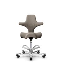 HÅG Capisco 8106 - Select (Gabriel) - Wool / Polyamide - SC60129 - Beige - Silver - 265 mm (seat height 53-79cm) - Hard castors for soft floors