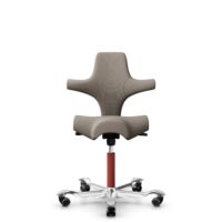 HÅG Capisco 8106 - Select (Gabriel) - Wolle / Polyamid - SC60129 - Beige - Blush Rose - 265 mm (Sitzhöhe 53-79cm) - Weiche Rollen für harte Böden