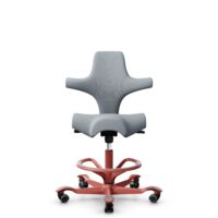 HÅG Capisco 8106 - Select (Gabriel) - Laine / Polyamide - SC60139 - Light grey - Noir - 200 mm (hauteur d’assise 46–64 cm) - Roues souples pour sols durs