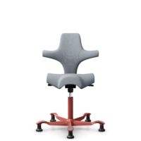 HÅG Capisco 8106 - Select (Gabriel) - Wool / Polyamide - SC60139 - Light grey - Black - 200 mm (seat height 46-64cm) - Glides