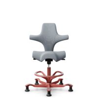 HÅG Capisco 8106 - Select (Gabriel) - Laine / Polyamide - SC60139 - Light grey - Noir - 265 mm (hauteur d’assise 53–79 cm) - Patins